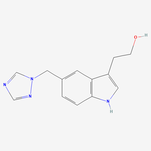 2-[5-(1,2,4-triazol-1-ylmethyl)-1H-indol-3-yl]ethanol (CAS: 160194-39-8) - Chemical Structure and Molecular Formula 