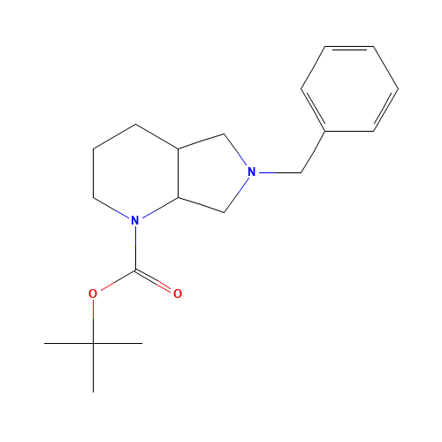 tert-butyl 6-benzyl-3,4,4a,5,7,7a-hexahydro-2H-pyrrolo[3,4-b]pyridine-1-carboxylate (CAS: 159877-35-7) - Chemical Structure and Molecular Formula 