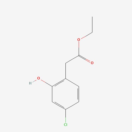 ethyl 2-(4-chloro-2-hydroxyphenyl)acetate (CAS: 1261826-30-5) - Chemical Structure and Molecular Formula 