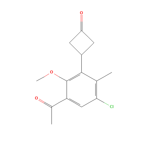 3-(3-acetyl-5-chloro-2-methoxy-6-methylphenyl)cyclobutan-1-one (CAS: 1426700-06-2) - Related Chemical Product