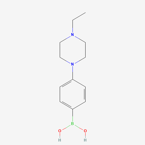 [4-(4-ethylpiperazin-1-yl)phenyl]boronic acid (CAS: 657398-70-4) - Chemical Structure and Molecular Formula 