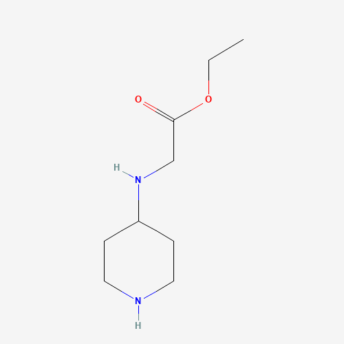ethyl 2-(piperidin-4-ylamino)acetate (CAS: 741729-96-4) - Chemical Structure and Molecular Formula 