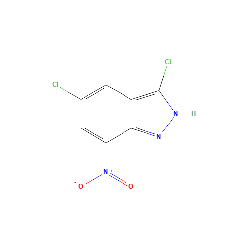3,5-dichloro-7-nitro-2H-indazole (CAS: 316810-83-0) - Chemical Structure and Molecular Formula 