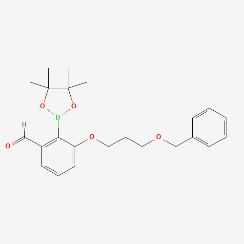 3-(3-phenylmethoxypropoxy)-2-(4,4,5,5-tetramethyl-1,3,2-dioxaborolan-2-yl)benzaldehyde (CAS: 1093643-90-3) - Related Chemical Product