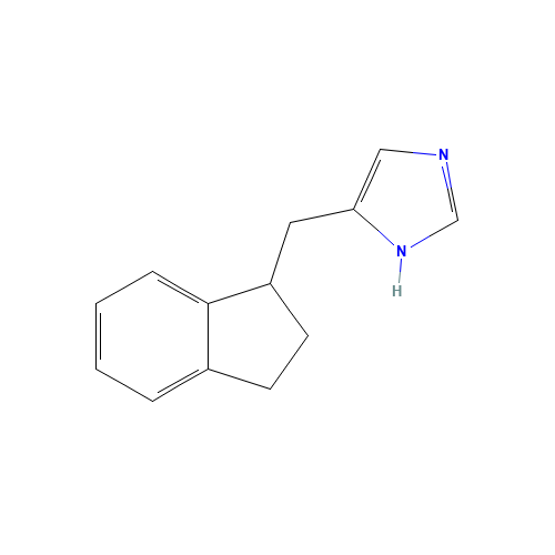 5-(2,3-dihydro-1H-inden-1-ylmethyl)-1H-imidazole (CAS: 189353-07-9) - Chemical Structure and Molecular Formula 