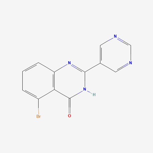 5-bromo-2-pyrimidin-5-yl-1H-quinazolin-4-one (CAS: 1272356-67-8) - Chemical Structure and Molecular Formula 