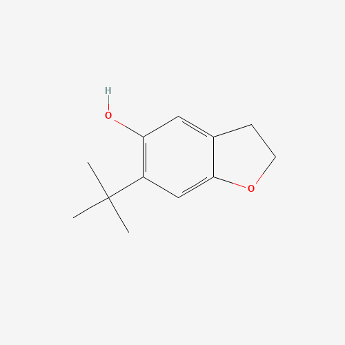 6-tert-butyl-2,3-dihydro-1-benzofuran-5-ol (CAS: 40946-55-2) - Chemical Structure and Molecular Formula 