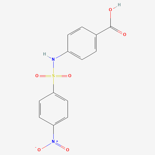 4-[(4-nitrophenyl)sulfonylamino]benzoic acid (CAS: 63421-71-6) - Chemical Structure and Molecular Formula 