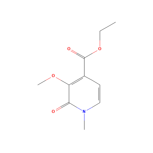 ethyl 3-methoxy-1-methyl-2-oxopyridine-4-carboxylate (CAS: 130879-43-5) - Chemical Structure and Molecular Formula 