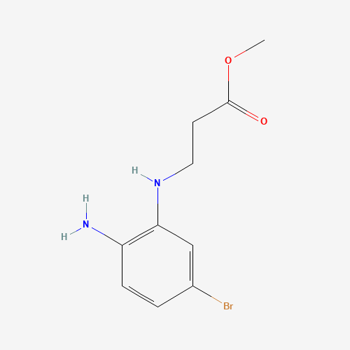 methyl 3-(2-amino-5-bromoanilino)propanoate (CAS: 1407832-73-8) - Chemical Structure and Molecular Formula 