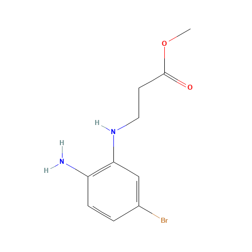 methyl 3-(2-amino-5-bromoanilino)propanoate (CAS: 1407832-73-8) - Chemical Structure and Molecular Formula 