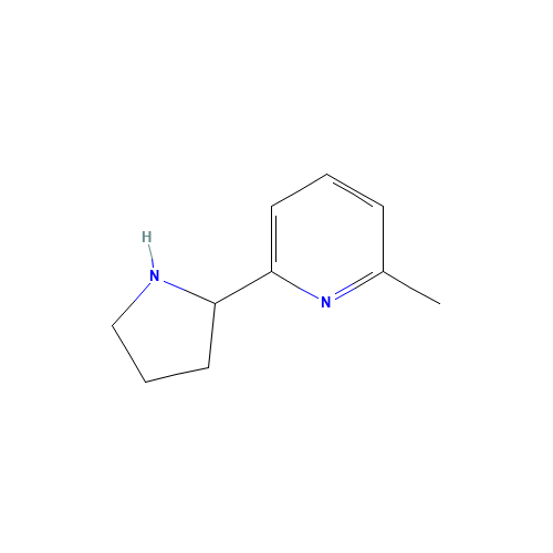2-methyl-6-pyrrolidin-2-ylpyridine (CAS: 23894-40-8) - Chemical Structure and Molecular Formula 