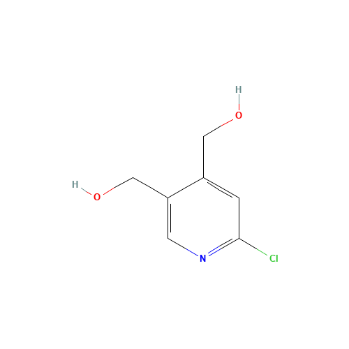 [2-chloro-5-(hydroxymethyl)pyridin-4-yl]methanol (CAS: 905273-89-4) - Chemical Structure and Molecular Formula 