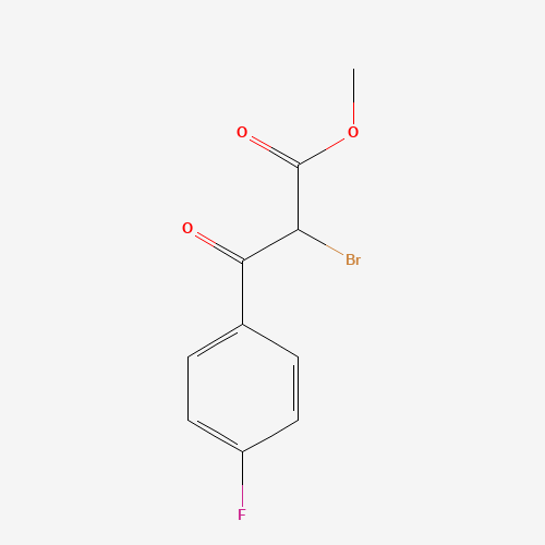 methyl 2-bromo-3-(4-fluorophenyl)-3-oxopropanoate (CAS: 1001922-15-1) - Chemical Structure and Molecular Formula 