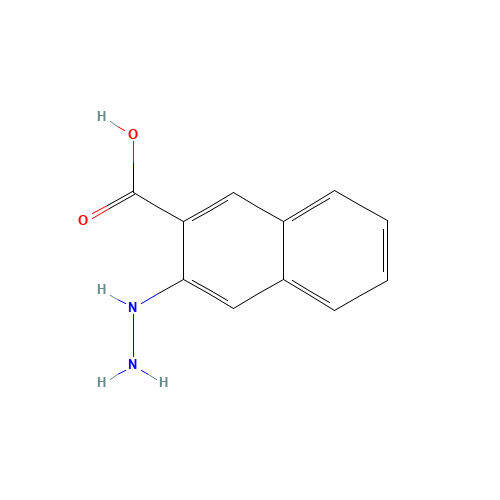 3-hydrazinylnaphthalene-2-carboxylic acid (CAS: 218302-11-5) - Chemical Structure and Molecular Formula 