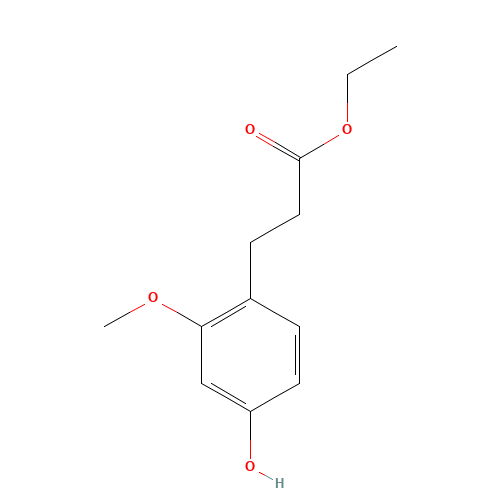 ethyl 3-(4-hydroxy-2-methoxyphenyl)propanoate (CAS: 80754-26-3) - Chemical Structure and Molecular Formula 