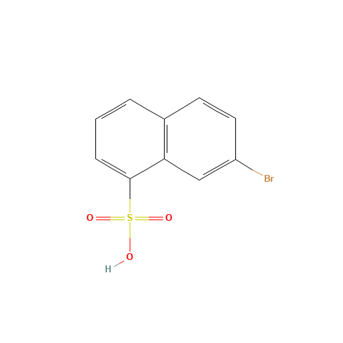 7-bromonaphthalene-1-sulfonic acid (CAS: 23116-37-2) - Chemical Structure and Molecular Formula 