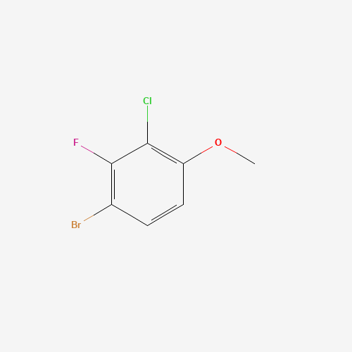 1-bromo-3-chloro-2-fluoro-4-methoxybenzene (CAS: 909122-18-5) - Chemical Structure and Molecular Formula 