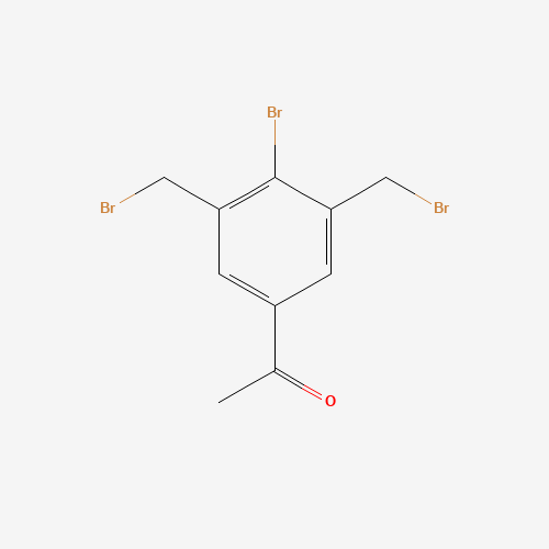 1-[4-bromo-3,5-bis(bromomethyl)phenyl]ethanone (CAS: 153763-96-3) - Chemical Structure and Molecular Formula 