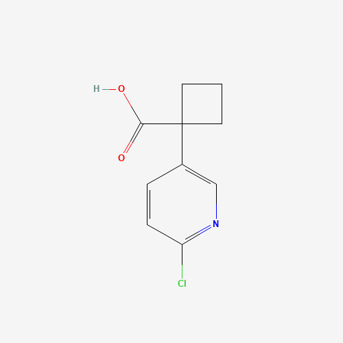1-(6-chloropyridin-3-yl)cyclobutane-1-carboxylic acid (CAS: 1260666-35-0) - Chemical Structure and Molecular Formula 
