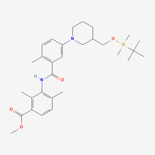 methyl 3-[[5-[3-[[tert-butyl(dimethyl)silyl]oxymethyl]piperidin-1-yl]-2-methylbenzoyl]amino]-2,4-dimethylbenzoate (CAS: 1529760-87-9) - Related Chemical Product