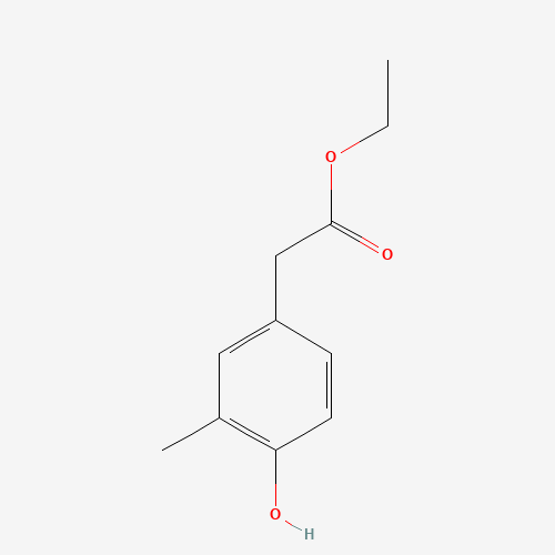ethyl 2-(4-hydroxy-3-methylphenyl)acetate (CAS: 607707-64-2) - Chemical Structure and Molecular Formula 