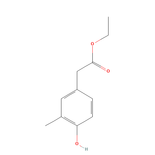 ethyl 2-(4-hydroxy-3-methylphenyl)acetate (CAS: 607707-64-2) - Chemical Structure and Molecular Formula 