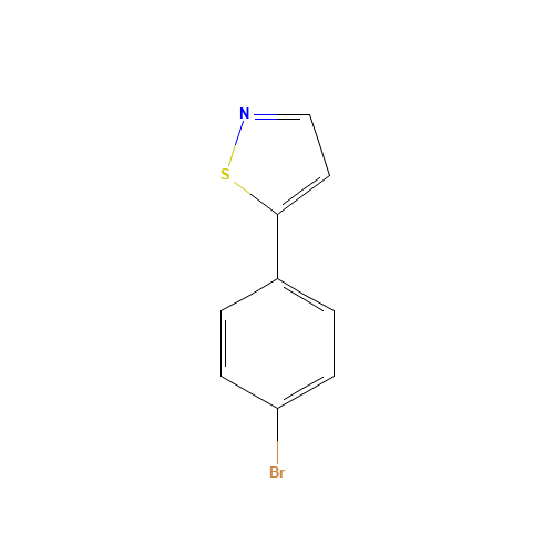 5-(4-bromophenyl)-1,2-thiazole (CAS: 49602-97-3) - Chemical Structure and Molecular Formula 
