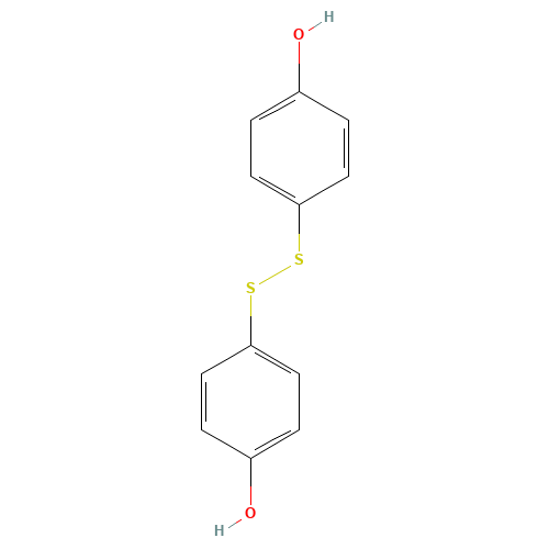 4-[(4-hydroxyphenyl)disulfanyl]phenol (CAS: 15015-57-3) - Chemical Structure and Molecular Formula 