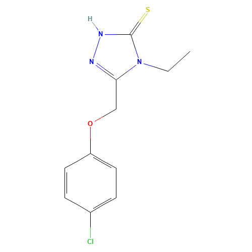 3-[(4-chlorophenoxy)methyl]-4-ethyl-1H-1,2,4-triazole-5-thione (CAS: 335215-60-6) - Related Chemical Product