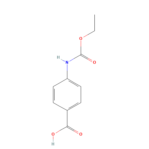 4-(ethoxycarbonylamino)benzoic acid (CAS: 5180-75-6) - Chemical Structure and Molecular Formula 