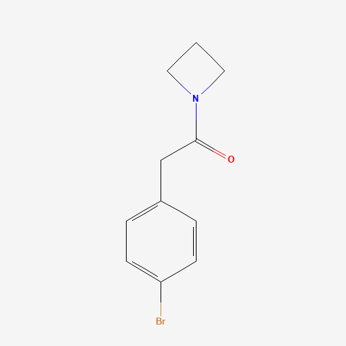 1-(azetidin-1-yl)-2-(4-bromophenyl)ethanone (CAS: 1387381-12-5) - Chemical Structure and Molecular Formula 