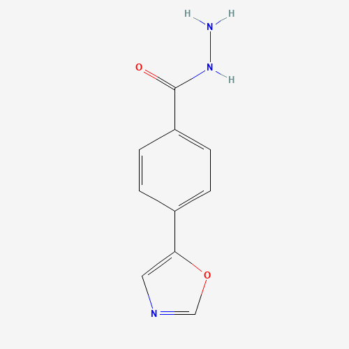 4-(1,3-oxazol-5-yl)benzohydrazide (CAS: 886362-14-7) - Chemical Structure and Molecular Formula 
