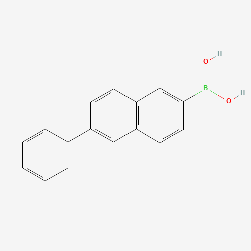 (6-phenylnaphthalen-2-yl)boronic acid (CAS: 876442-90-9) - Chemical Structure and Molecular Formula 