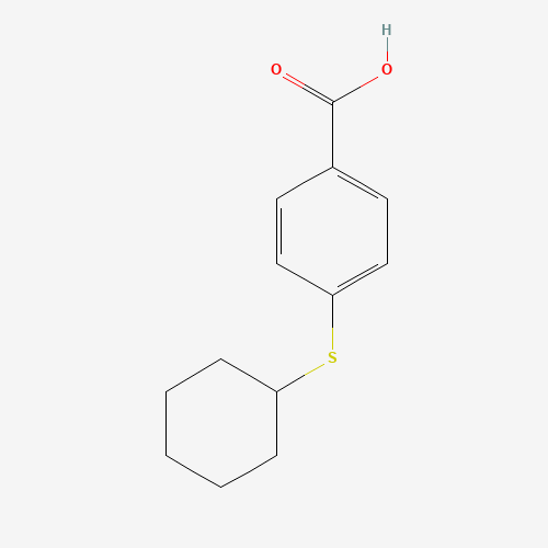 4-cyclohexylsulfanylbenzoic acid (CAS: 32910-52-4) - Chemical Structure and Molecular Formula 