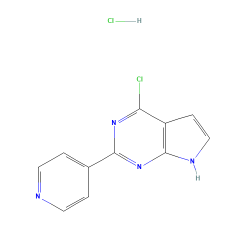 4-chloro-2-pyridin-4-yl-7H-pyrrolo[2,3-d]pyrimidine;hydrochloride (CAS: 343633-01-2) - Related Chemical Product