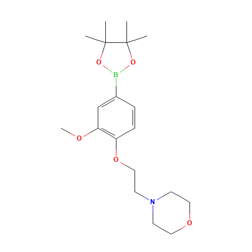 4-[2-[2-methoxy-4-(4,4,5,5-tetramethyl-1,3,2-dioxaborolan-2-yl)phenoxy]ethyl]morpholine (CAS: 864754-10-9) - Related Chemical Product
