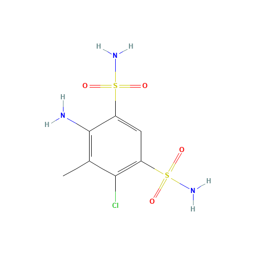 4-amino-6-chloro-5-methylbenzene-1,3-disulfonamide (CAS: 54295-77-1) - Related Chemical Product