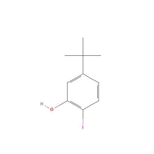 5-tert-butyl-2-iodophenol (CAS: 20942-70-5) - Chemical Structure and Molecular Formula 
