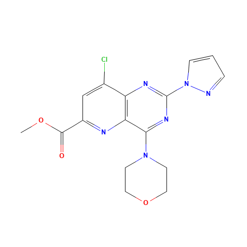 methyl 8-chloro-4-morpholin-4-yl-2-pyrazol-1-ylpyrido[3,2-d]pyrimidine-6-carboxylate (CAS: 1220113-86-9) - Related Chemical Product