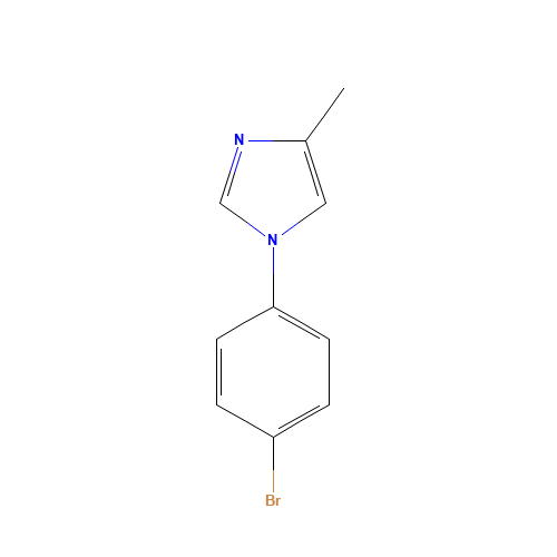 1-(4-bromophenyl)-4-methylimidazole (CAS: 884199-52-4) - Chemical Structure and Molecular Formula 