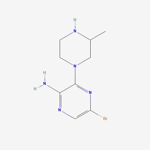 5-bromo-3-(3-methylpiperazin-1-yl)pyrazin-2-amine (CAS: 893612-12-9) - Chemical Structure and Molecular Formula 