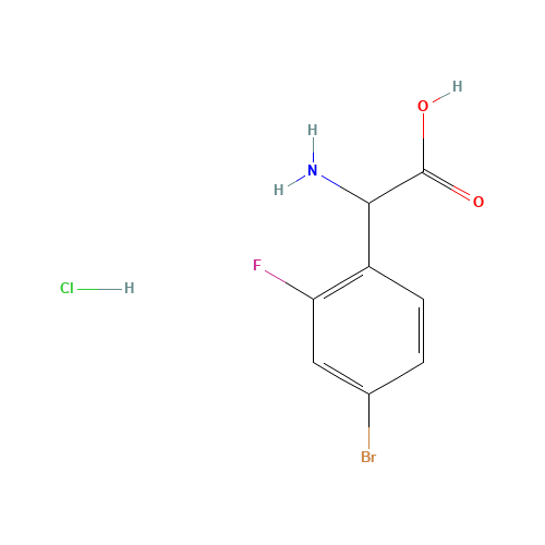 2-amino-2-(4-bromo-2-fluorophenyl)acetic acid;hydrochloride (CAS: 1136881-78-1) - Related Chemical Product