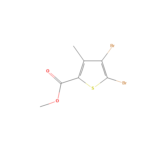methyl 4,5-dibromo-3-methylthiophene-2-carboxylate (CAS: 648412-53-7) - Chemical Structure and Molecular Formula 