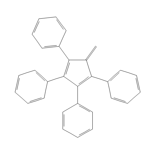 (3-methylidene-2,4,5-triphenylcyclopenta-1,4-dien-1-yl)benzene (CAS: 3141-05-7) - Chemical Structure and Molecular Formula 