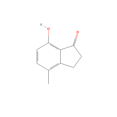 7-hydroxy-4-methyl-2,3-dihydroinden-1-one (CAS: 67901-82-0) - Chemical Structure and Molecular Formula 