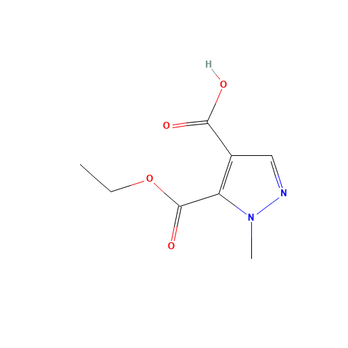 5-ethoxycarbonyl-1-methylpyrazole-4-carboxylic acid (CAS: 1174886-97-5) - Chemical Structure and Molecular Formula 