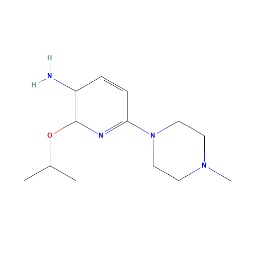 6-(4-methylpiperazin-1-yl)-2-propan-2-yloxypyridin-3-amine (CAS: 1095033-59-2) - Chemical Structure and Molecular Formula 