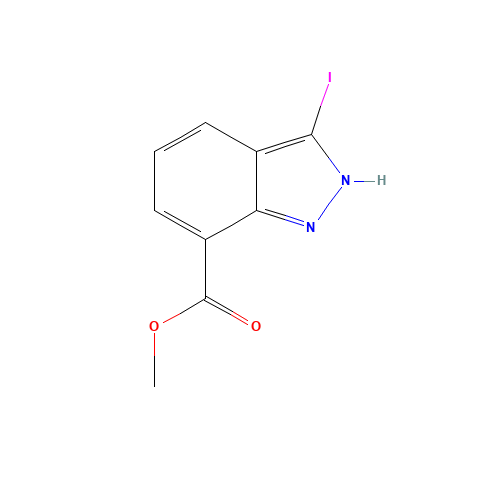 methyl 3-iodo-2H-indazole-7-carboxylate (CAS: 944899-05-2) - Chemical Structure and Molecular Formula 