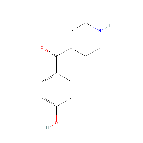 (4-hydroxyphenyl)-piperidin-4-ylmethanone (CAS: 420786-53-4) - Chemical Structure and Molecular Formula 